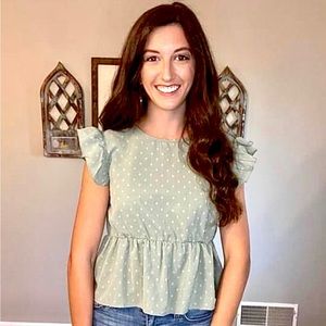 Sage Green Blouse Size M & L available